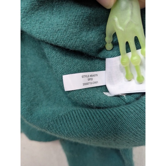 J. Crew 100% Cashmere Polo Shirt Mens Long Sleeve Green Casual Sweater Size L - Picture 14 of 15